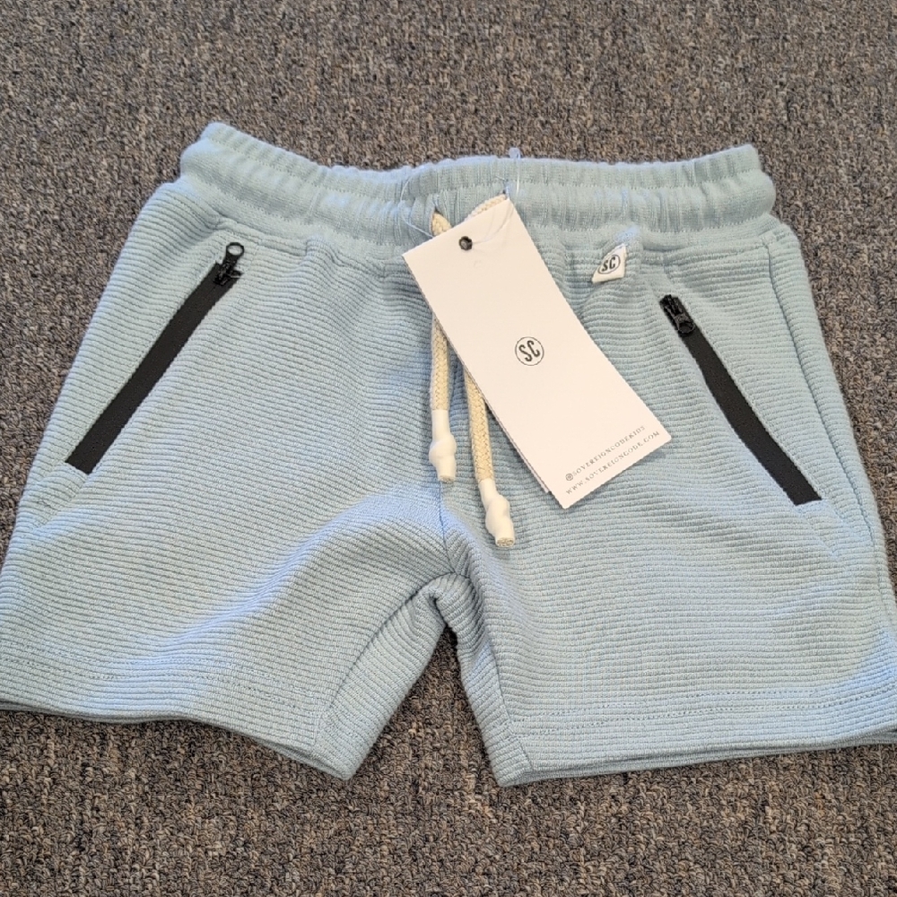 Sovereign Code Kids Light Blue Shorts with Black Accents